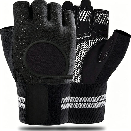 Professional Weight Lifting Gloves for Men and Women with Anti-Slip Design, Wrist Support, Full Palm Protection, and Enhanced Padding for Pull-Ups and Training